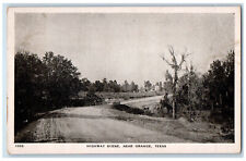 1938 Highway Scene Near Orange Texas TX Vintage Posted Postcard picture