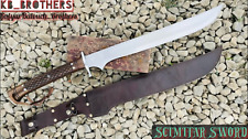 Custom & Handmade 5160 Carbon Steel Blade SCIMITAR Sword-Curved Blade-28-inches. picture