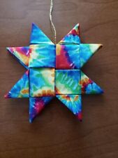 Scandinavian Fabric Star, Handmade Decorative Ornament, Tied Dyed picture