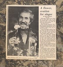 Marty Robbins Newspaper Clipping. Vintage.  picture