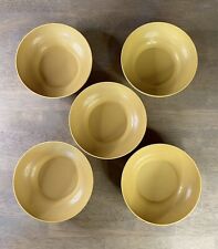 Vintage Yellow Gold Tupperware Cereal Salad Bowls #890 Made In USA Set Of 5 picture