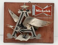 Rare 1950's Michelob  Advertising Sign Metal & Wood Price Brothers USA Man Cave picture
