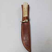 Vintage Knife Case XX USA 3 FINN SSP Custom Stag Handle Razor Edge Blade Sheath picture