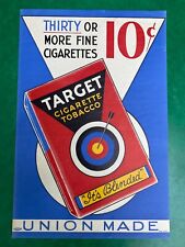 Vintage Target Cigarette Tobacco Paper Store Advertising Sign picture