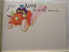 Postcard Driving Car Art Print Greeting Card 
