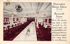 GA~GEORGIA~SAVANNAH LINERS~OBSERVATION DINING SALOON~FORWARD DECK~C.1910 picture