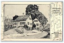c1910's Old Houses Exterior Sketches Mystic Connecticut CT Unposted Postcard picture