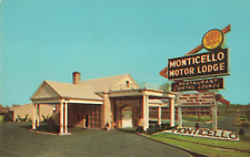 Bellmawr New Jersey, Monticello Motor Lodge Motel Advert, Vintage Postcard picture