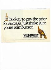 Wild Turkey Whiskey 101 Proof Pure Kentucky 1990 Print Ad Breweriana Barware picture
