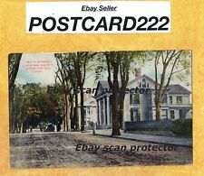 CT Stonington 1908-29 vintage postcard HOUSES ON MAIN ST LK NORTH Conn picture