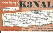 QSL 1957  NAS Johnsville PA  Naval Air Station    radio card picture
