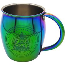 Wild Bill's Soda Coffee Mug - 20oz Double Large Rainbow All Seeing Eye Pyramid picture