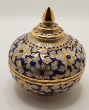 Vintage Benjarong Thailand Porcelain Bowl Cup Ginger Jar With Lid Gold Details picture