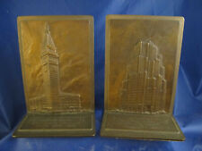MET LIFE 1940 bronze pair bookends from convention dinner signed Rene Chambellan picture