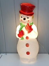 Vintage 1973 Happy Snowman 22” Christmas Blow Mold Carolina Enterprise picture