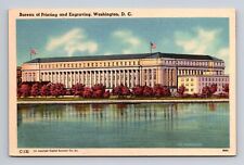 Linen Postcard Washington DC Bureau of Printing and Engraving picture