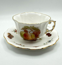Hammersley Spode Group Fruit Teacup Saucer Walnut Apple Fine Bone China Vintage picture