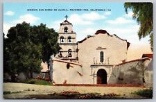 California San Diego De Alcala Mission Historic Landmark Linen Postcard picture