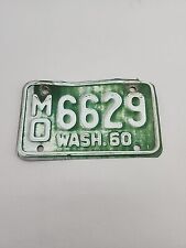 Hard To Find,  rare  1960  WASHINGTON State Motorcycle LICENSE  PLATE --- 6629 picture