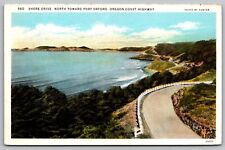 Shore Drive North Toward Port Orford Oregon Coast Highway Unp Postcard picture