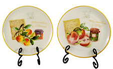 NWT~Ceramica Cuore ~ Marmellata 2 Pc Set~9 1/4” Salad Lunch Plates~Made in ITALY picture