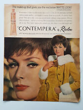 1963 Revlon Contempera Matte Make-up Womens Beauty Model Vtg Magazine Print Ad picture