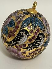 Vintage Cloisonne Christmas Ornament with Birds Design picture