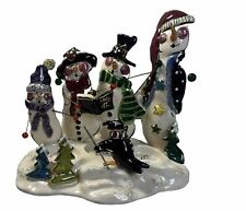 Heather Goldming 2003 Blue Sky Corp Tea Candle Christmas Deco Snowmen 6 1/2” picture
