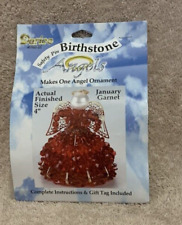 Darice Safety Pin JANUARY GARNET BIRTHSTONE ANGEL Christmas Ornament Kit-NEW picture