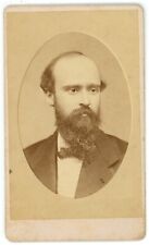 Antique Named CDV Circa 1870'S Older Man With Beard New London, CT 