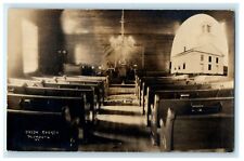 c1920's Union Church Interior Plymouth Vermont VT RPPC Photo Vintage Postcard picture