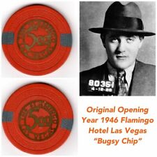 Flamingo Hotel Las Vegas Original 1946 $5 Poker Chip Bugsy Siegel Lansky Mafia picture