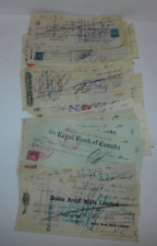 NEAT VINTAGE 1930' 40'S CANCELLED CANADA BANK CHECK JOB LOT PRINCE EDWARD ISLAND picture