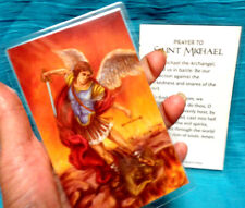 Saint Michael Large Print JUMBO Laminated Holy Prayer Card ❤️ NEW ❤️ Catholic picture