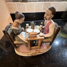 Vintage Price Products Figurine Man and Woman Having a Meal Saying Grace picture