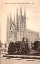 St Peters Pauls Cathedral Lewiston Maine ME Antique Postcard UNP Unused DB picture