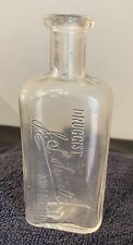 ANTIQUE EMBOSSED DRUGGIST BOTTLE J. S. HEWITT MILFORD MI EARLY 1900’s  picture