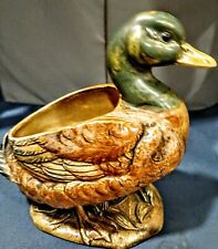 Vintage Imported Japan , Napco Ware Mid Century Mallard Duck, Ceramic Planter 