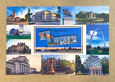 Postcard blank unused St. Louis Missouri Multiview 4x6 with description picture
