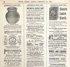 Full Page Advertisements 1899 Victorian Boston Massachusetts Companies #3 DWEE4 picture