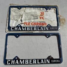 Vintage NOS Eureka CA Dealer License Plate Frames Chamberlain Dodge Plymouth picture