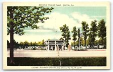 1940s GRIFFIN GA BROWN'S TOURIST CAMP HWY 19 AND 41  COTTAGES POSTCARD P4202 picture