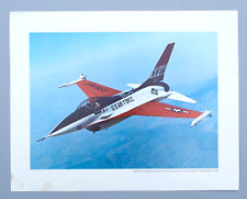 Vtg YF-16 Fighter Jet Photo Print USAF General Dynamics Prototype Air Force Rare picture