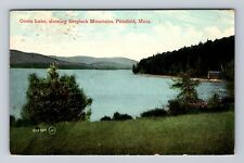 Pittsfield MA-Massachusetts, Onota Lake Greylock Mountain Vintage c1909 Postcard picture