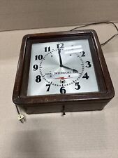 Antique Vintage Western Union Naval Observatory Time Wall Clock Self Winding picture