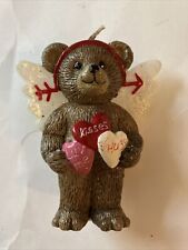 Candle Valentines Day Cupid Vintage Claire's Unlit Brown Bear 4 1/4