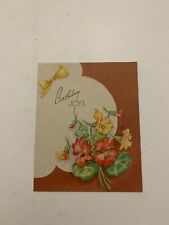 Vintage 1940's Happy Birthday Joys Unused Greeting Card picture