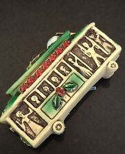 Very Old “People Riding Train” Made In Japan Collectible Christmas Ornament picture