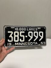 Vintage 1953 Minnesota License Plate picture