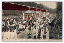1915 View of Great Temple Procession at Nikko Japan Antique Posted Postcard picture